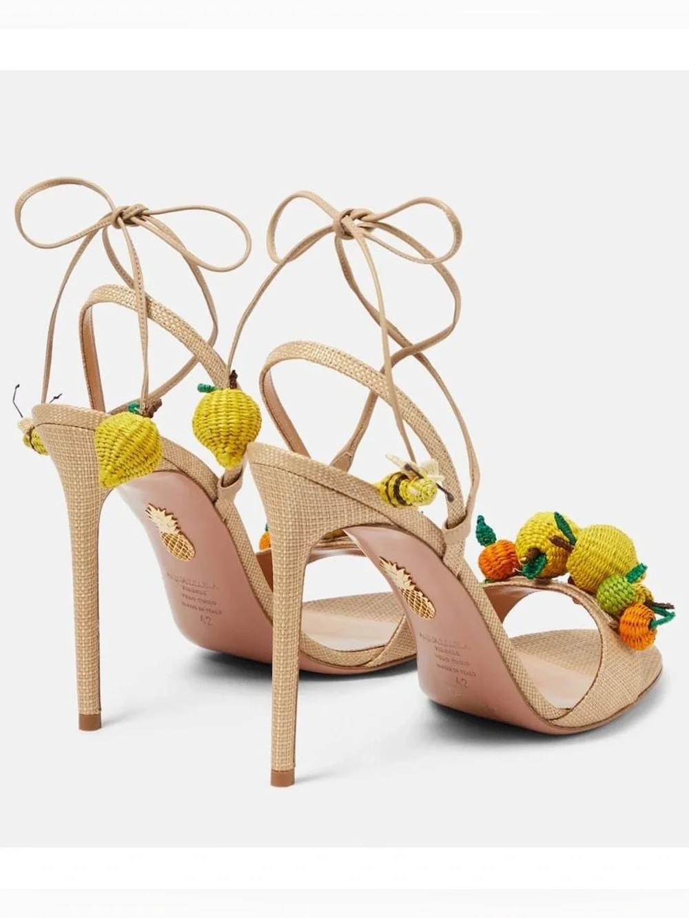 Like New Aquazzura Citrus Punch Sandals 105mm 38 $1,150